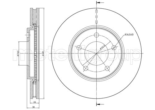 Metelli MET-DBR23-0689C Metelli Brake Rotor Chrysler