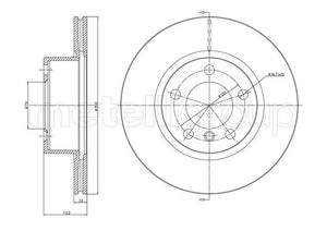 Metelli MET-DBR23-1367C Metelli Brake Rotor BMW