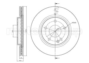 Metelli MET-DBR23-0759C Metelli Brake Rotor Mercedes Benz