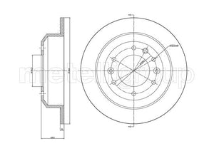 Metelli MET-DBR23-1173C Metelli Brake Rotor Kia