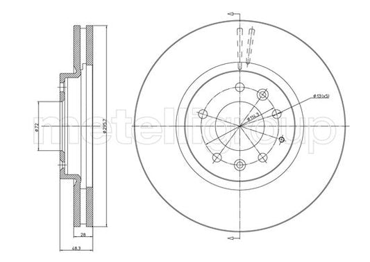 Metelli MET-DBR23-1060C Metelli Brake Rotor for Mazda