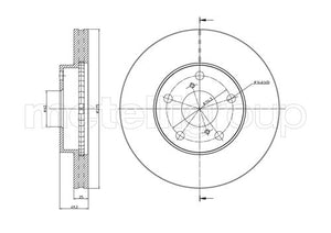 Metelli MET-DBR23-0801C Metelli Brake Rotor for Toyota