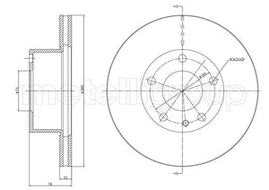 Metelli MET-DBR23-0060 Metelli Brake Rotor BMW