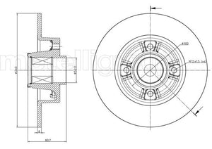 Metelli MET-DBR23-0722 Metelli Brake Rotor Renault / Lcv Truck