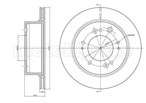 Metelli MET-DBR23-1344C Metelli Brake Rotor Kia