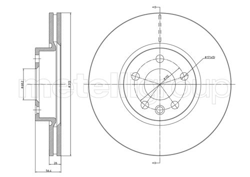 Metelli MET-DBR23-0792 Metelli Brake Rotor Ford Europe / Seat / VW