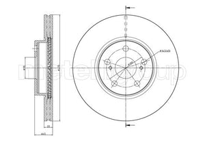Metelli MET-DBR23-1308C Metelli Brake Rotor for Subaru / for Toyota