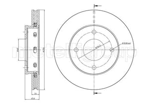 Metelli MET-DBR23-0623C Metelli Brake Rotor Mitsubishi / Smart