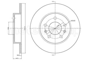Metelli MET-DBR23-0535 Metelli Brake Rotor Renault