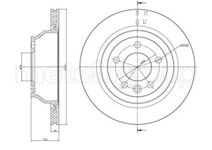 Metelli MET-DBR23-0849C Metelli Brake Rotor VW / VW Lcv