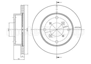 Metelli MET-DBR23-0691 Metelli Brake Rotor for Subaru / Suzuki