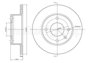 Metelli MET-DBR23-0098 Metelli Brake Rotor Ford Europe