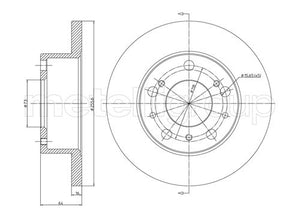 Metelli MET-DBR23-0134 Metelli Brake Rotor Alfa/ Citro+N / Fiat/ Peugeot