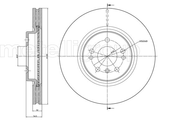 Metelli MET-DBR23-0937C Metelli Brake Rotor Mercedes Benz