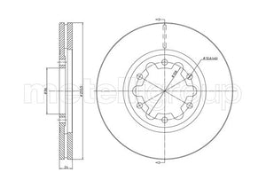 Metelli MET-DBR23-1190 Metelli Brake Rotor Ford Europe / for Mazda