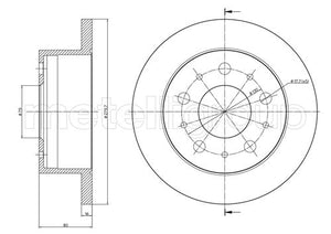 Metelli MET-DBR23-0912C Metelli Brake Rotor Citro+N / Fiat / Peugeot