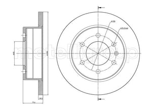 Metelli MET-DBR23-0936 Metelli Brake Rotor Mercedes Benz / VW