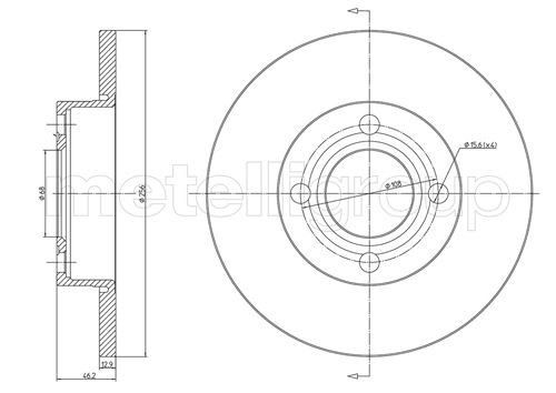 Metelli MET-DBR23-0062 Metelli Brake Rotor Audi