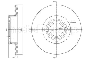Metelli MET-DBR23-0062 Metelli Brake Rotor Audi