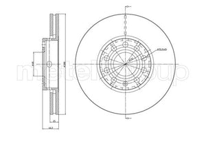 Metelli MET-DBR23-0262C Metelli Brake Rotor Audi / Seat / Skoda / VW
