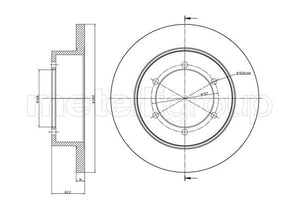 Metelli MET-DBR23-1109C Metelli Brake Rotor for Nissan Lcv / Renault Lcv Truc