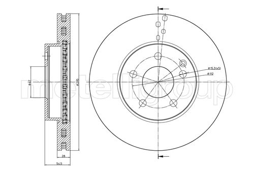 Metelli MET-DBR23-0600C Metelli Brake Rotor Mercedes Benz