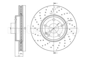 Metelli MET-DBR23-1489FC Metelli Brake Rotor Mercedes Benz
