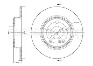 Metelli MET-DBR23-1437C Metelli Brake Rotor Mercedes Benz