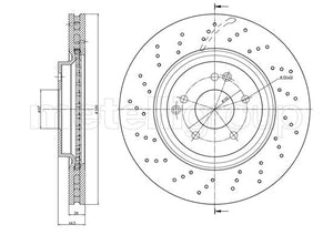 Metelli MET-DBR23-1460FC Metelli Brake Rotor Mercedes Benz