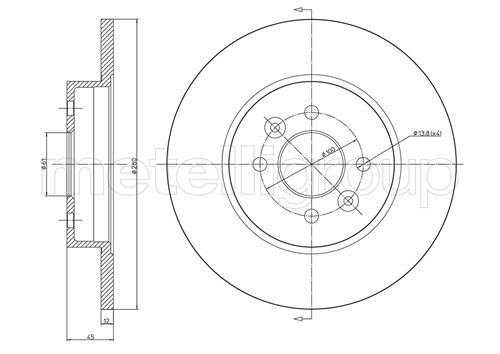 Metelli | MET-DBR23-0585C | Brake Rotor Renault / Lcv Truck