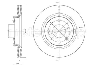 Metelli MET-DBR23-1078C Metelli Brake Rotor Kia