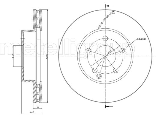 Metelli MET-DBR23-0935C Metelli Brake Rotor Mercedes Benz