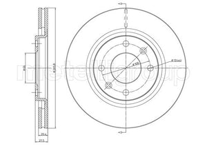 Metelli MET-DBR23-0191 Metelli Brake Rotor Citro+N / Peugeot