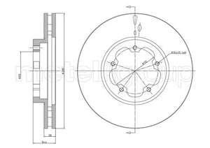 Metelli MET-DBR23-0898 Metelli Brake Rotor Ford Lcv Truck