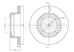 Metelli MET-DBR23-1046 Metelli Brake Rotor Renault Lcv Truck
