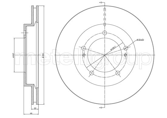 Metelli MET-DBR23-1573 Metelli Brake Rotor Suzuki