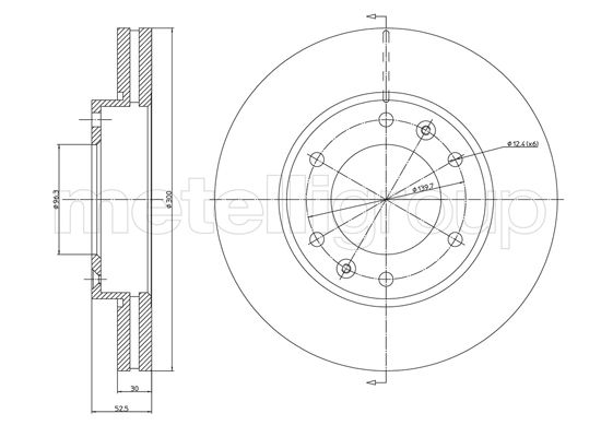 Metelli MET-DBR23-1503 Metelli Brake Rotor Hyundai Lcv