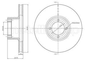 Metelli MET-DBR23-0164 Metelli Brake Rotor Rover