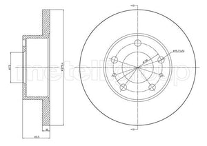Metelli MET-DBR23-0339 Metelli Brake Rotor Citro+N / Peugeot