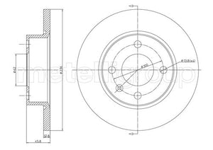 Metelli MET-DBR23-0551 Metelli Brake Rotor Skoda