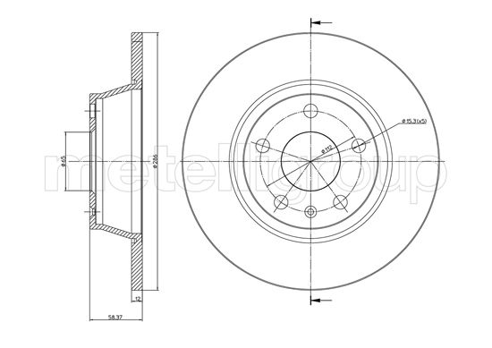 Metelli MET-DBR23-1021C Metelli Brake Rotor Audi