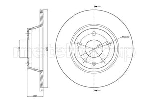 Metelli MET-DBR23-1021C Metelli Brake Rotor Audi