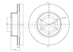 Metelli MET-DBR23-1064C Metelli Brake Rotor for Toyota