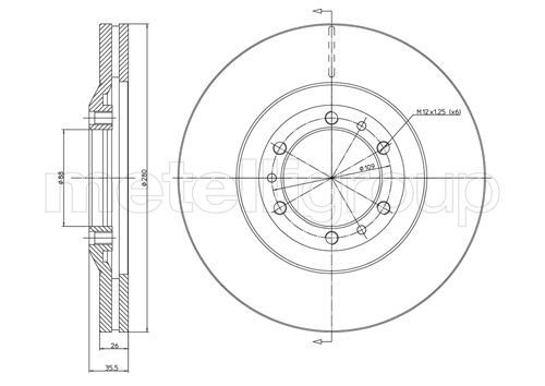 Metelli MET-DBR23-0452 Metelli Brake Rotor Opel