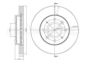 Metelli MET-DBR23-0652 Metelli Brake Rotor Mitsubishi