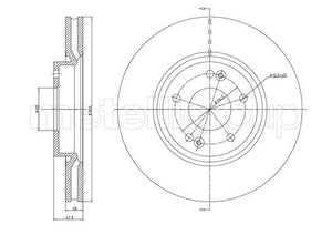 Metelli MET-DBR23-1162C Metelli Brake Rotor Hyundai / Kia