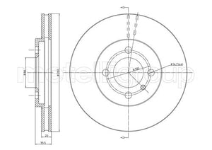 Metelli MET-DBR23-0123 Metelli Brake Rotor BMW