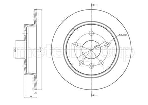 Metelli MET-DBR23-1008C Metelli Brake Rotor Chevrolet / Opel / Saab