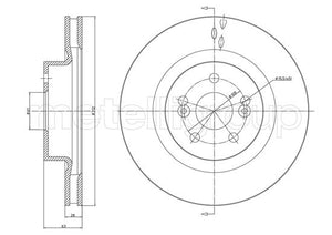 Metelli MET-DBR23-1159C Metelli Brake Rotor Renault