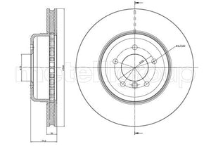 Metelli MET-DBR23-0853C Metelli Brake Rotor BMW